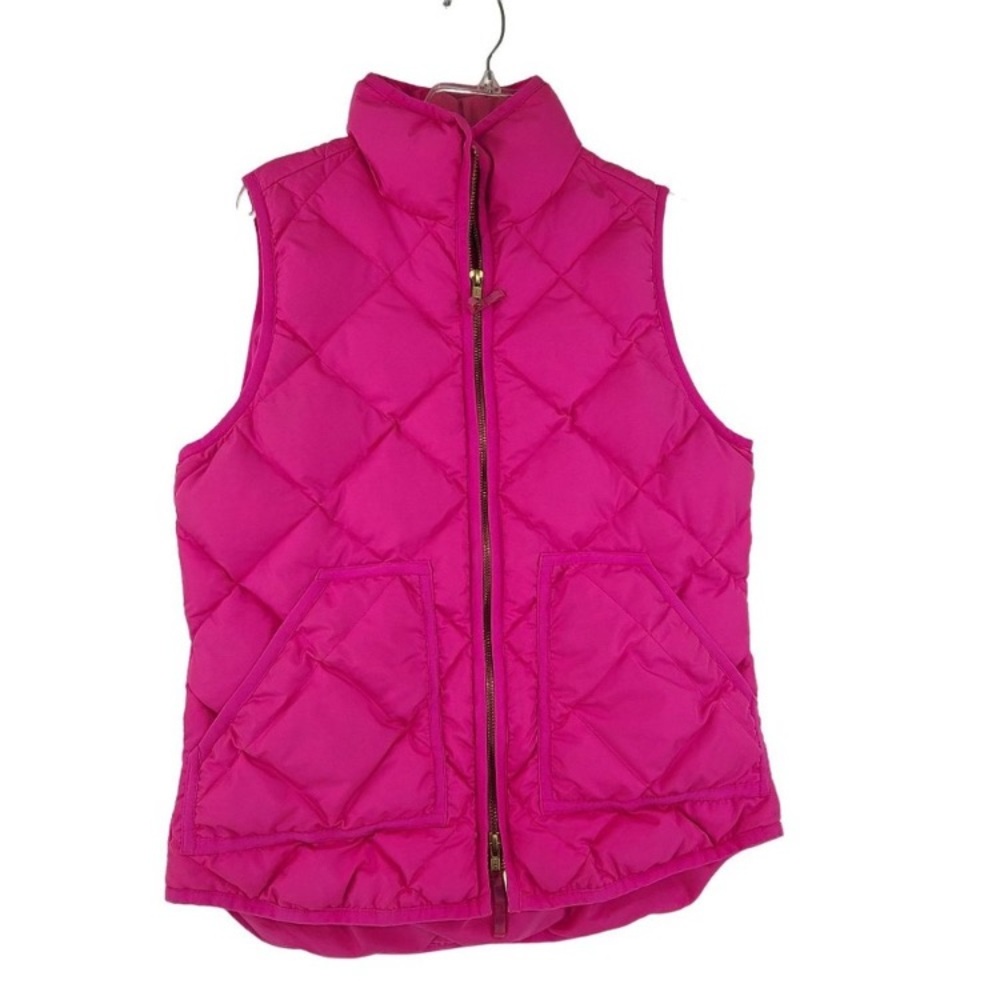 J. CREW Excursion Puffer Vest 70% Down Hot Pink - XS - Picture 4 of 11